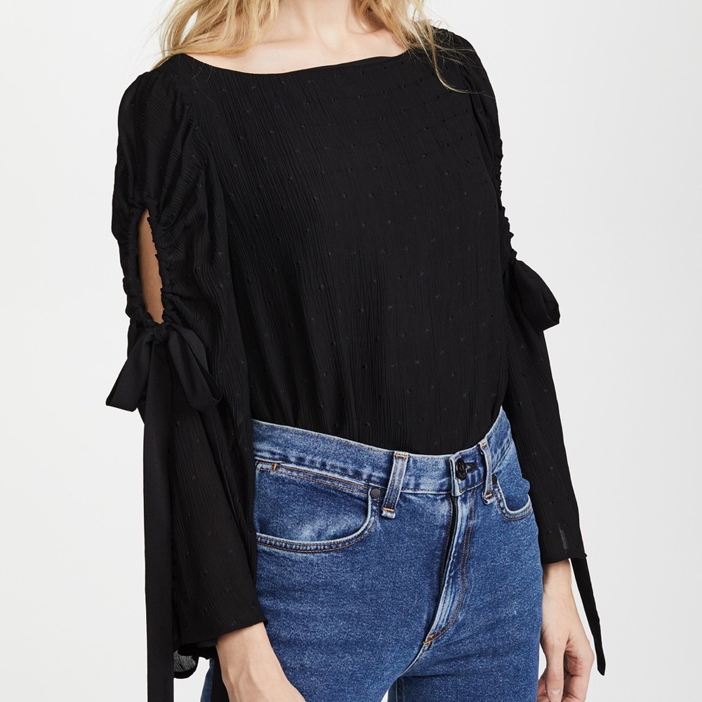 Club Monaco cinch sleeve top